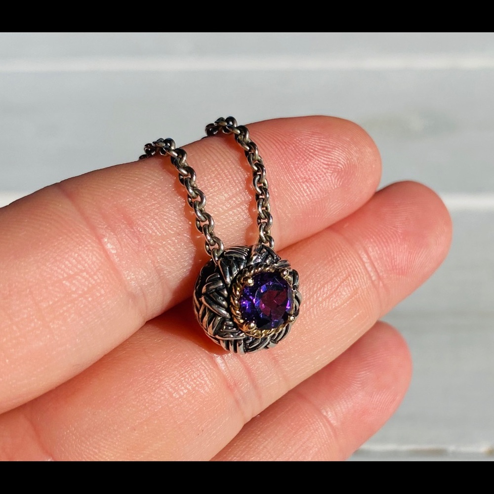 Andrea Candela 14k and Silver Amethyst Necklace